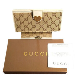 GUCCI Guccisima GG Tan and Cream With Gold Snap  Closure Box included‎ EUC